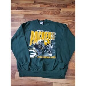 Vtg Green Bay Packers 90s Chalk Line Crewneck Sweatshirt Sz XL (NO SIZE TAG)